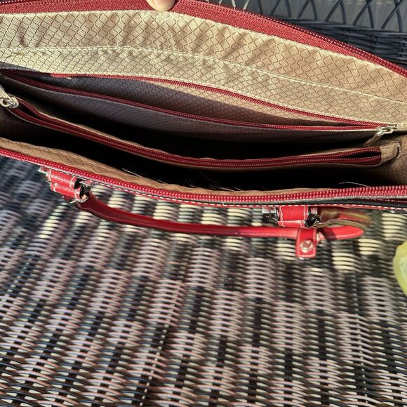 Mcklein Winnetka Laptop‎ Bag Work Bag Briefcase Red Classic - Picture 10 of 15